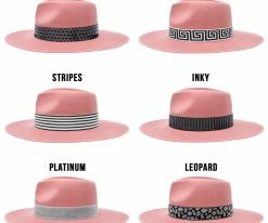 Walrus Hats Castle Pink Fedora Hat W/ Festival Bands