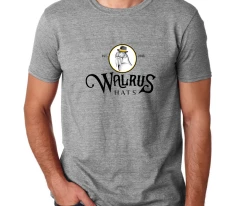 Walrus Hats Grey Softstyle T-Shirt Men