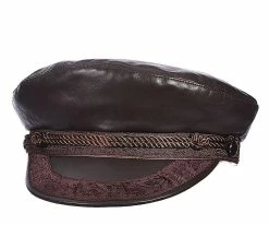 Capheria - Aegean AEG103 Brown Leather Greek Fisherman Hat