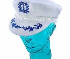 Men Nereus - Aegean AEG112 White Cotton Captain's Cap
