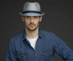 Men Mannes - Previous Season Colors Bailey Poly Braid Toyo Straw Trilby Hat