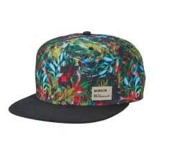 Men Miami Vice - Brooklyn Black 6 Panel Flat Brim Snapback Baseball Cap - BKN1533