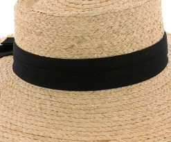 Cristobel - Brooklyn Natural Raffia Straw Boater Hat W/ Frayed Edge - BKN1521 Men