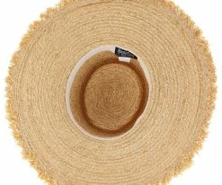 Cristobel - Brooklyn Natural Raffia Straw Boater Hat W/ Frayed Edge - BKN1521 Men
