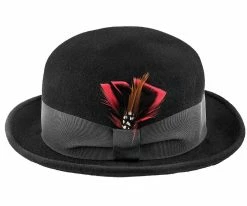 Bowling - Brooklyn Black Soft Wool Felt Bowler Hat - BKN1407 Men