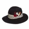 Men Stefania - Brooklyn Black Floppy Straw Fedora Hat W/ Bohemian Band And Feathers - BKN1461