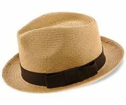 Hot Sale ๐ฅ Men Williamsburg - Brooklyn Toast Straw Pinch Front Fedora Hat - BKN1469 ๐ฏ 27 Men Williamsburg - Brooklyn Toast Straw Pinch Front Fedora Hat - BKN1469