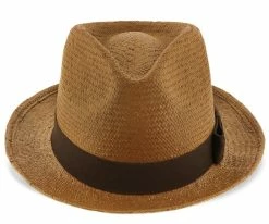 Hot Sale ๐ฅ Men Williamsburg - Brooklyn Toast Straw Pinch Front Fedora Hat - BKN1469 ๐ฏ 17 Men Williamsburg - Brooklyn Toast Straw Pinch Front Fedora Hat - BKN1469
