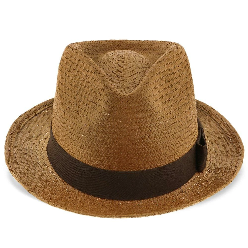 Hot Sale ๐ฅ Men Williamsburg - Brooklyn Toast Straw Pinch Front Fedora Hat - BKN1469 ๐ฏ 4 Men Williamsburg - Brooklyn Toast Straw Pinch Front Fedora Hat - BKN1469