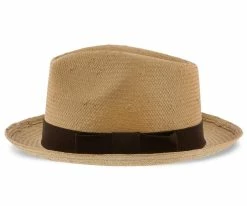 Hot Sale ๐ฅ Men Williamsburg - Brooklyn Toast Straw Pinch Front Fedora Hat - BKN1469 ๐ฏ 20 Men Williamsburg - Brooklyn Toast Straw Pinch Front Fedora Hat - BKN1469