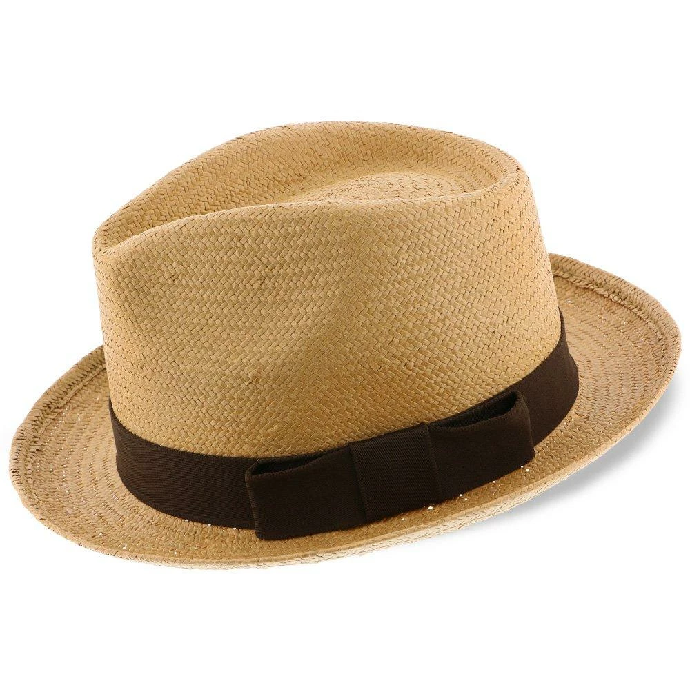Hot Sale ๐ฅ Men Williamsburg - Brooklyn Toast Straw Pinch Front Fedora Hat - BKN1469 ๐ฏ 3 Men Williamsburg - Brooklyn Toast Straw Pinch Front Fedora Hat - BKN1469