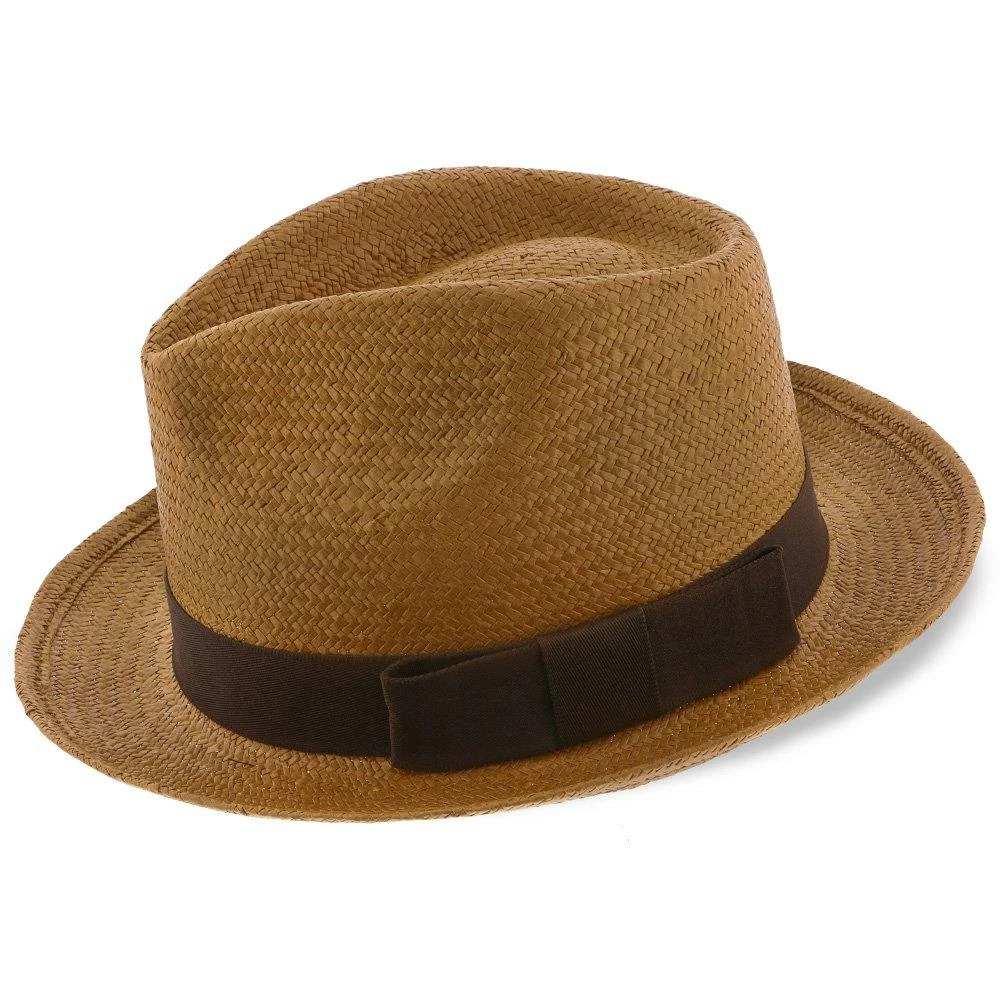 Hot Sale ๐ฅ Men Williamsburg - Brooklyn Toast Straw Pinch Front Fedora Hat - BKN1469 ๐ฏ 2 Men Williamsburg - Brooklyn Toast Straw Pinch Front Fedora Hat - BKN1469