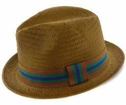 Ono - Brooklyn Natural Straw Pinch Front Fedora Hat - BKN1467 Men
