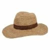 Stanton - Brooklyn Brown Crocheted Raffia Straw Safari Hat W/ Dyed Trim - BKN1526 Men