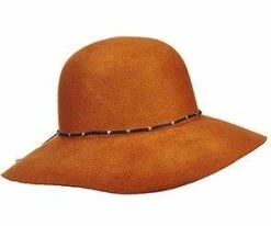 Men Sunburst - Callanan LV355 Rust Wool Felt Wide Brim Hat W/ Silver Nugget Band