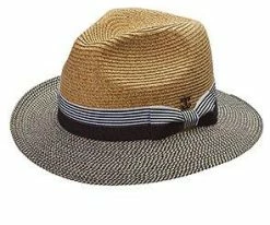 Callanan Men Cali Fedora Hat In Natural/Navy