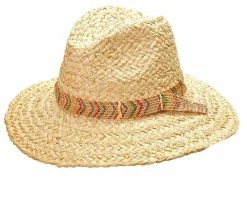 Caliente Sol - Callanan CR273 Natural Rough Braid Raffia Straw Safari Hat