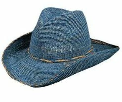 Callanan CR192 Natural Crocheted Raffia Straw Western Hat Men