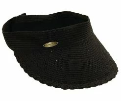 Capelli Cappelli CSW61 White Paper Braid Sparkle Visor Hat Men