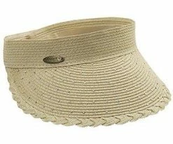 Capelli Cappelli CSW61 White Paper Braid Sparkle Visor Hat Men