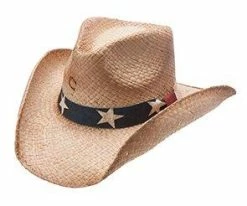 Charlie 1 Horse Hats Stars And Stripes - Charlie 1 Horse Sweated Straw Cowboy Hat - CSSTRS Men