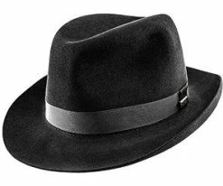 Men Christys Of London Black Foldaway Derby Fur Felt Hat - 0996