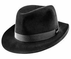 Men Christys Of London Black Foldaway Derby Fur Felt Hat - 0996
