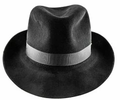 Men Christys Of London Black Foldaway Derby Fur Felt Hat - 0996