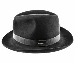 Men Christys Of London Black Foldaway Derby Fur Felt Hat - 0996