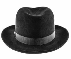 Men Christys Of London Black Foldaway Derby Fur Felt Hat - 0996