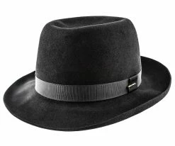 Men Christys Of London Black Foldaway Derby Fur Felt Hat - 0996