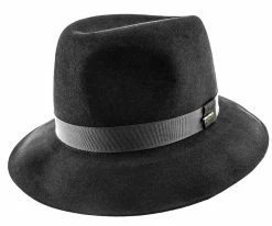 Men Christys Of London Black Foldaway Derby Fur Felt Hat - 0996