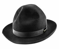 Men Christys Of London Black Foldaway Derby Fur Felt Hat - 0996