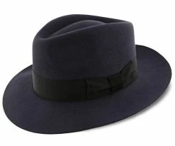 Egan - Dobbs Navy Fur Felt Fedora Hat