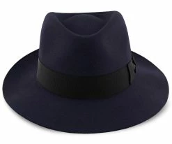 Egan - Dobbs Navy Fur Felt Fedora Hat