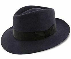 Egan - Dobbs Navy Fur Felt Fedora Hat