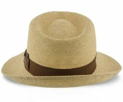 Hot To Trot - Dobbs Natural Twisted Panama Fedora Hat (Brown Band)
