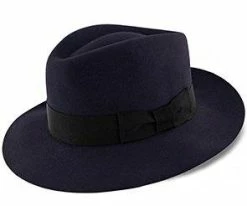 Egan - Dobbs Navy Fur Felt Fedora Hat