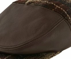 Men Abernathy - Dobbs Wool Blend / Leather Newsboy Cap - Made In USA