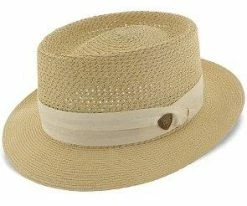 Men Bishop - Dobbs Straw Porkpie Hat - DSBISH