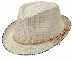 Dorfman Pacific DPC LS229 Tea Toyo Straw Fedora Hat Men