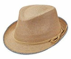 Dorfman Pacific DPC LS229 Tea Toyo Straw Fedora Hat Men