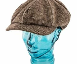 Dorfman Pacific DPC MW236 Brown Wool Blend Newsboy Cap