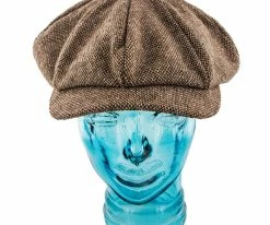 Dorfman Pacific DPC MW236 Brown Wool Blend Newsboy Cap