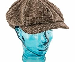 Dorfman Pacific DPC MW236 Brown Wool Blend Newsboy Cap