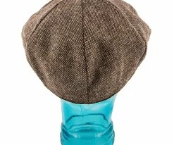 Dorfman Pacific DPC MW236 Brown Wool Blend Newsboy Cap