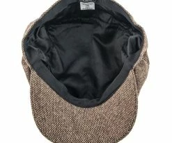 Dorfman Pacific DPC MW236 Brown Wool Blend Newsboy Cap