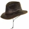 Dorfman Pacific Men Mount Rainier - DPC MC254 Brown Weathered Cotton Outback Aussie Hat