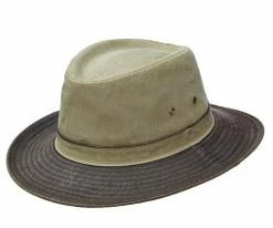 Dorfman Pacific DPC MC344 Navy Pigment Dyed Twill Safari Hat