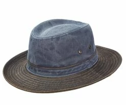 Dorfman Pacific DPC MC344 Navy Pigment Dyed Twill Safari Hat